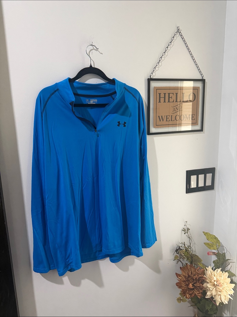 Under Armour Women’s 2XL Blue Loose Fit Quarter Zip Long Sleeve Athletic Top